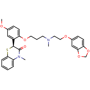 Chemical structure of Levosemotiadil , CAS 116476-16-5, AChemBlock AD248412