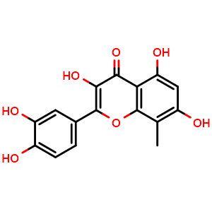Chemical structure of 3,3',4',5,7-Pentahydroxy-8-methylflavone , CAS 54987-82-5, AChemBlock AD248579