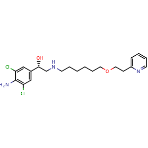 Chemical structure of (+)-Picumeterol , CAS 139423-79-3, AChemBlock AD248679