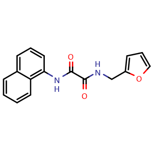 Chemical structure of N1-(2-furanylmethyl)-N2-1-naphthalenyl-ethanediamide , CAS 428840-15-7, AChemBlock AD248707