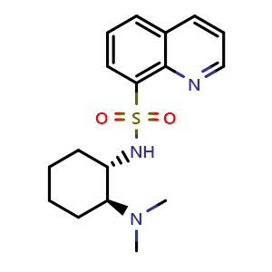 Chemical structure of N-((1S,2S)-2-(dimethylamino)cyclohexyl)quinoline-8-sulfonamide , CAS 2948365-07-7, AChemBlock AD248711