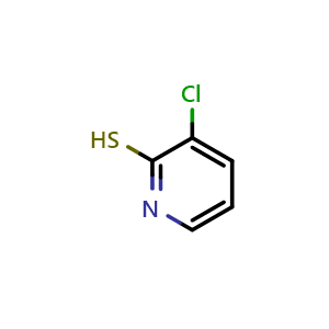Chemical structure of 3-Chloropyridine-2-thiol , CAS 5897-94-9, AChemBlock AD248718