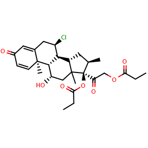 Chemical structure of Alclometasone dipropionate , CAS 66734-13-2, AChemBlock AD248721