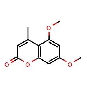 Chemical structure of 5,7-Dimethoxy-4-methylcoumarin , CAS 6093-80-7, AChemBlock AD248729