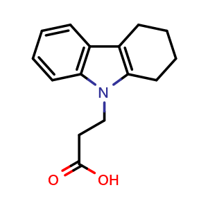 Chemical structure of 3-(1,2,3,4-Tetrahydro-carbazol-9-yl)-propionic acid , CAS 23690-80-4, AChemBlock AD248735