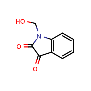 Chemical structure of 1-Hydroxymethyl-1H-indole-2,3-dione , CAS 50899-59-7, AChemBlock AD248737