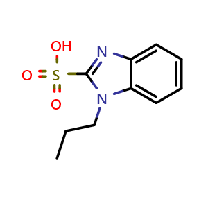 Chemical structure of 1-propyl-1H-benzimidazole-2-sulfonic acid , CAS 300707-15-7, AChemBlock AD248744