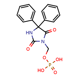 Chemical structure of Fosphenytoin , CAS 93390-81-9, AChemBlock AD248775
