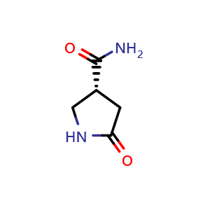 Chemical structure of (R)-5-oxopyrrolidine-3-carboxamide , CAS 3100488-01-2, AChemBlock AD248786