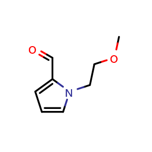 Chemical structure of 1-(2-methoxyethyl)-1H-pyrrole-2-carbaldehyde , CAS 573720-38-4, AChemBlock AD248798