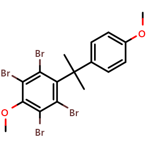 Chemical structure of Tetrabromobisphenol A-dimethyl ether , CAS 37853-61-5, AChemBlock AD248820