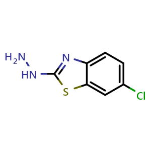 Chemical structure of (6-Chloro-benzothiazol-2-yl)-hydrazine , CAS 51011-54-2, AChemBlock AD248838