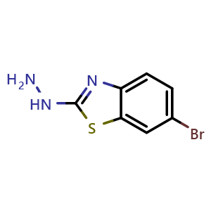 Chemical structure of (6-Bromo-benzothiazol-2-yl)-hydrazine , CAS 37390-63-9, AChemBlock AD248839