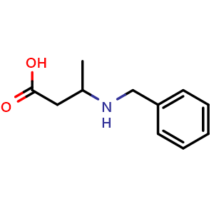 Chemical structure of 3-(benzylamino)butanoic acid , CAS 91246-78-5, AChemBlock AD248841