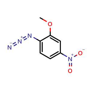 Chemical structure of 1-azido-2-methoxy-4-nitrobenzene , CAS 93749-93-0, AChemBlock AD248843