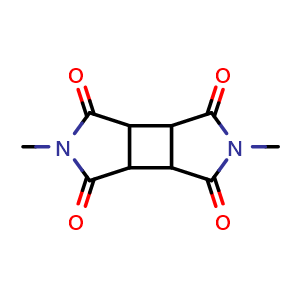 Chemical structure of 4,9-dimethyl-4,9-diazatricyclo[5.3.0.0,{2,6}]decane-3,5,8,10-tetrone , CAS 35946-59-9, AChemBlock AD248878