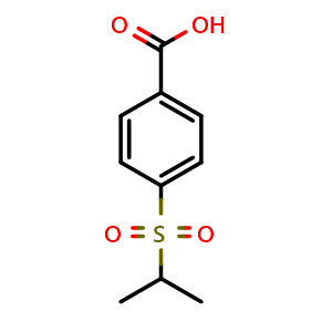 Chemical structure of 4-(isopropylsulfonyl)benzoic acid , CAS 20884-61-1, AChemBlock AD248908