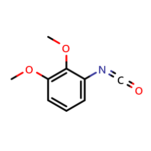 Chemical structure of 1-Isocyanato-2,3-dimethoxy-benzene , CAS 78645-88-2, AChemBlock AD248909
