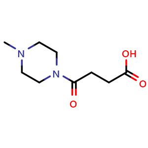 Chemical structure of 4-(4-Methylpiperazin-1-yl)-4-oxobutanoic acid , CAS 72547-44-5, AChemBlock AD248916