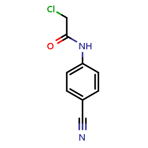 Chemical structure of 2-chloro-N-(4-cyanophenyl)acetamide , CAS 114807-80-6, AChemBlock AD248951