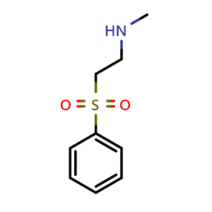 Chemical structure of N-methyl-2-(phenylsulfonyl)ethan-1-amine , CAS 404033-91-6, AChemBlock AD248956