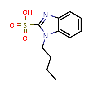 Chemical structure of 1-Butyl-1H-benzoimidazole-2-sulfonic acid , CAS 300707-13-5, AChemBlock AD249002