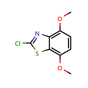 Chemical structure of 2-Chloro-4,7-dimethoxy-1,3-benzothiazole , CAS 890091-99-3, AChemBlock AD249010