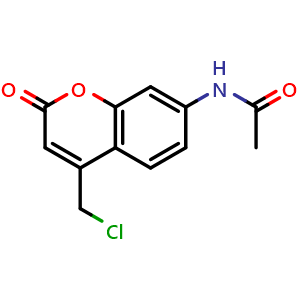 Chemical structure of N-[4-(Chloromethyl)-2-oxo-2H-chromen-7-yl]acetamide , CAS 447398-67-6, AChemBlock AD249018