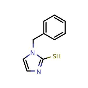Chemical structure of 1-Benzyl-1H-imidazole-2-thiol , CAS 23269-10-5, AChemBlock AD249022