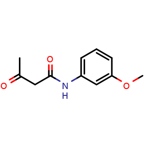 Chemical structure of N-(3-methoxyphenyl)-3-oxobutanamide , CAS 25233-47-0, AChemBlock AD249058