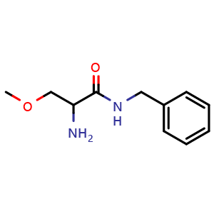 Chemical structure of 2-Amino-N-benzyl-3-methoxypropanamide , CAS 262845-82-9, AChemBlock AD249059