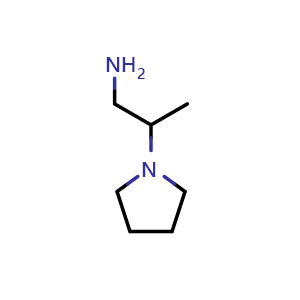 Chemical structure of (2-pyrrolidin-1-ylpropyl)amine , CAS 50998-07-7, AChemBlock AD249103