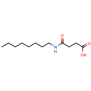 Chemical structure of N-Octyl-succinamic acid , CAS 3151-42-6, AChemBlock AD249108