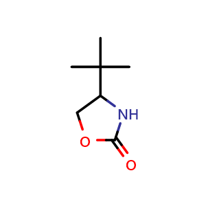 Chemical structure of 4-tert-butyl-1,3-oxazolidin-2-one , CAS 134668-36-3, AChemBlock AD249115