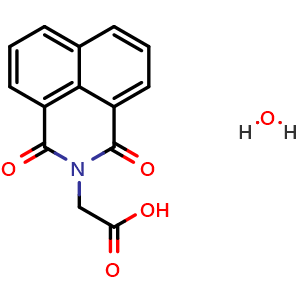 Chemical structure of 2-{2,4-dioxo-3-azatricyclo[7.3.1.0,{5,13}]trideca-1(13),5,7,9,11-pentaen-3-yl}acetic acid hydrate , CAS 2355385-14-5, AChemBlock AD249123
