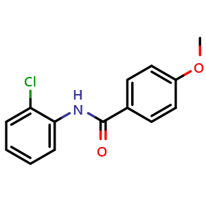 Chemical structure of N-(2-Chlorophenyl)-4-methoxybenzamide , CAS 7465-92-1, AChemBlock AD249145