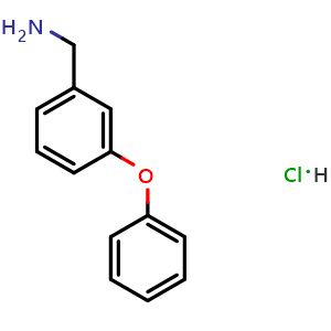 Chemical structure of (3-phenoxybenzyl)amine hydrochloride , CAS 376637-85-3, AChemBlock AD249156