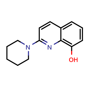 Chemical structure of 2-Piperidin-1-yl-quinolin-8-ol , CAS 31570-94-2, AChemBlock AD249200