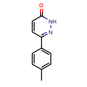 Chemical structure of 6-(4-methylphenyl)pyridazin-3-ol , CAS 2166-32-7, AChemBlock AD249202