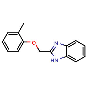 Chemical structure of 2-[(2-Methylphenoxy)methyl]-1H-benzimidazole , CAS 3156-23-8, AChemBlock AD249204