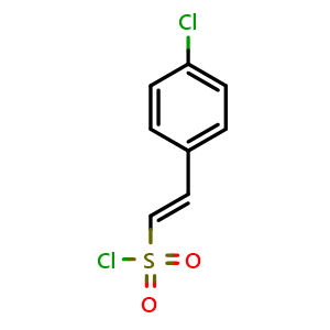 Chemical structure of (E)-2-(4-chlorophenyl)ethylenesulfonyl chloride , CAS 52147-98-5, AChemBlock AD249214