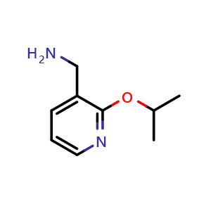 Chemical structure of [2-(propan-2-yloxy)pyridin-3-yl]methanamine , CAS 851773-48-3, AChemBlock AD249232