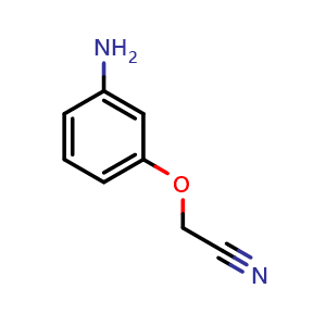 Chemical structure of (3-aminophenoxy)acetonitrile , CAS 219312-01-3, AChemBlock AD249235