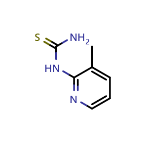 Chemical structure of N-(3-methylpyridin-2-yl)thiourea , CAS 41440-07-7, AChemBlock AD249236