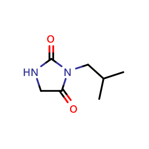 Chemical structure of 3-isobutylimidazolidine-2,4-dione , CAS 93099-58-2, AChemBlock AD249237