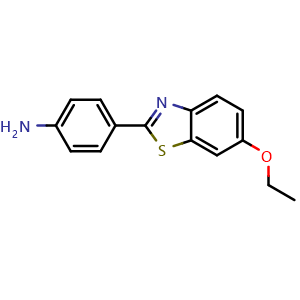 Chemical structure of [4-(6-ethoxy-1,3-benzothiazol-2-yl)phenyl]amine , CAS 328109-15-5, AChemBlock AD249257