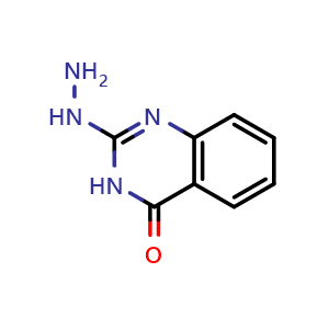 Chemical structure of 2-Hydrazinoquinazolin-4(3H)-one , CAS 59342-31-3, AChemBlock AD249277
