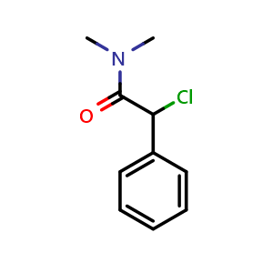 Chemical structure of 2-Chloro-N,N-dimethyl-2-phenylacetamide , CAS 65117-30-8, AChemBlock AD249289