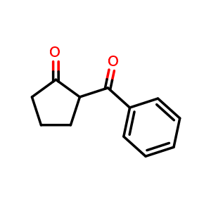 Chemical structure of 2-Benzoylcyclopentan-1-one , CAS 36150-58-0, AChemBlock AD249323