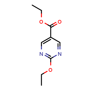 Chemical structure of Ethyl 2-ethoxypyrimidine-5-carboxylate , CAS 925702-94-9, AChemBlock AD249335